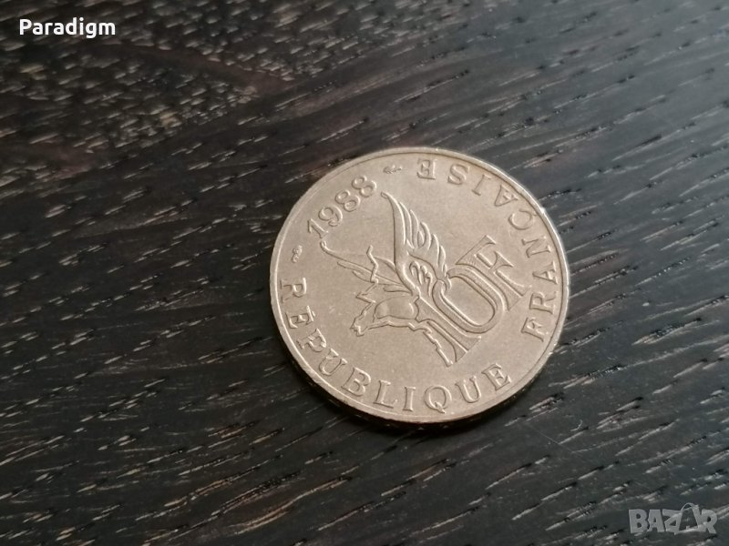 Монета - Франция - 10 франка | 1988г. (Ролан Гарос), снимка 1
