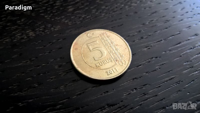 Монета - Турция - 5 куруша | 2011г., снимка 1