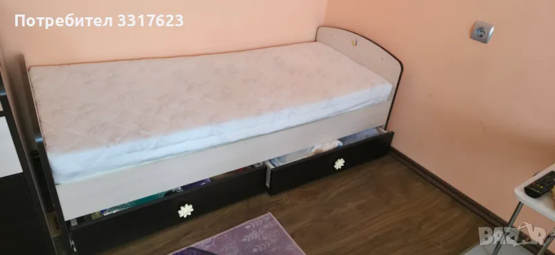 Детско Легло с Чекмеджета + Скринче, снимка 1