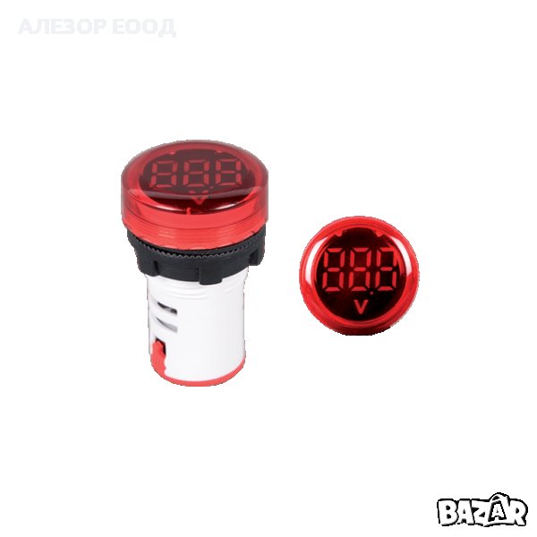 Дигитален  Волтметър Кръгъл EL-ED16R AC 12-500V Ф22mm 20212801, снимка 1