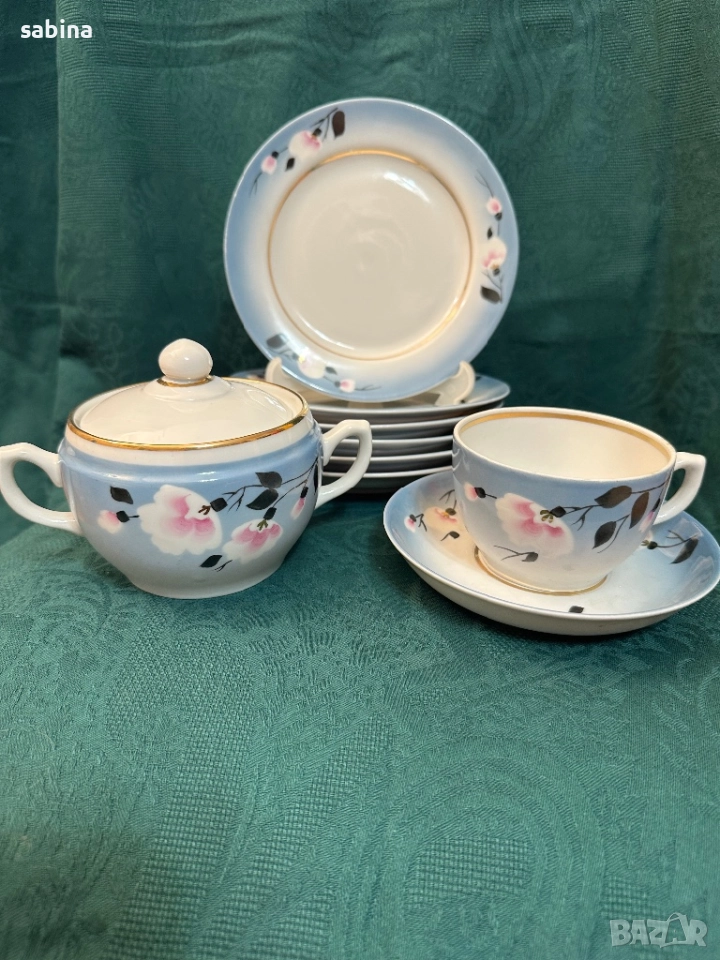 Богдановичский фарфоровый завод, СССР-непълен сервиз, снимка 1