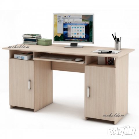 Бюро 143см. с 2 плавни врати и клавиатура(код-1199), снимка 5 - Бюра - 28551115