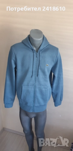 Lacoste Classic Fit  Full Zip Hoodie Mens Size 4 - M НОВО! ОРИГИНАЛ! Мъжка Качулка с цял цип!, снимка 3 - Спортни дрехи, екипи - 51572174
