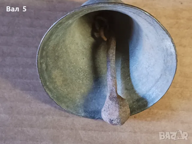 Стара бронзова камбанка , звънец , тюмбелек, снимка 3 - Антикварни и старинни предмети - 49274054