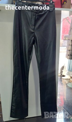 Кожен панталон с разкроен крачол, снимка 2 - Панталони - 43450322