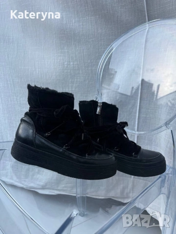 кожени ботуши, снимка 3 - Дамски ботуши - 53412454