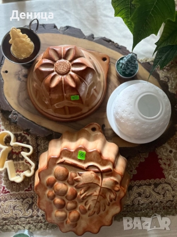 Форми за кекс и свещник Керамични форми с прекрасен земен цвят и дупка за закачане  , снимка 10 - Форми - 52881006