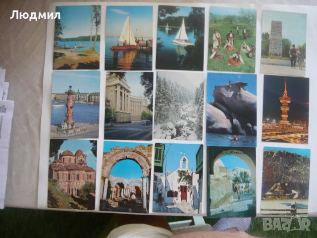 Стари пощенски картички с изгледи от много страни, снимка 18 - Колекции - 19410255