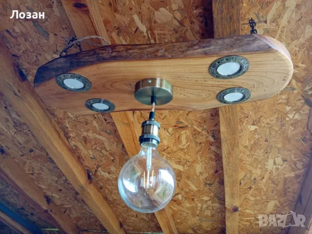 полилей от дърво и лунички, снимка 9 - Полилеи - 50322748