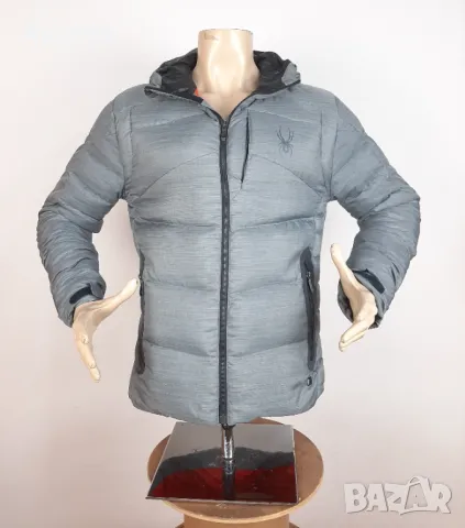 Spyder - Оригинално мъжко яке с естествен пух размер S-M, снимка 6 - Якета - 49558961