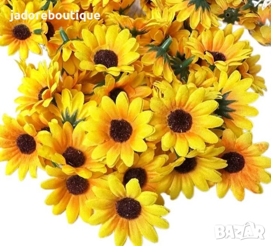 10 бр Изкуствен слънчоглед за декорация
