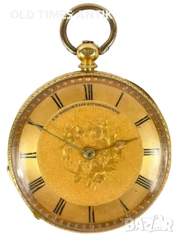 Златен джобен часовник 18 карата !, снимка 2 - Антикварни и старинни предмети - 47356801