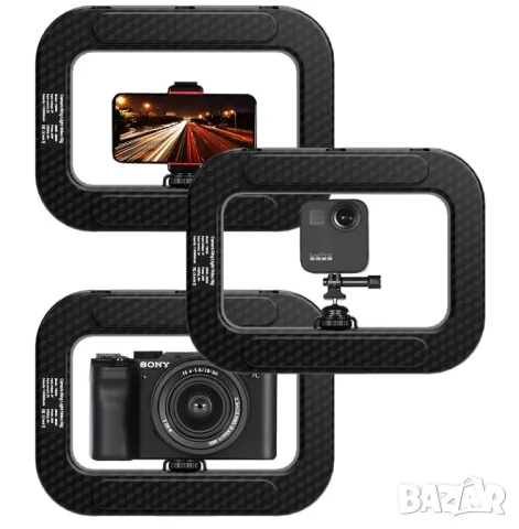 Лампа за заснемане на видео, смартфон, LED, селфи ринг, осветление, стойка, телефон, фото, светлина, снимка 8 - Светкавици, студийно осветление - 49454332