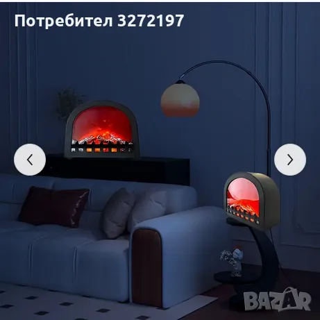 USB LED Декоративна лампа/камина с реалистичен изкуствен огън, снимка 5 - Настолни лампи - 48433469