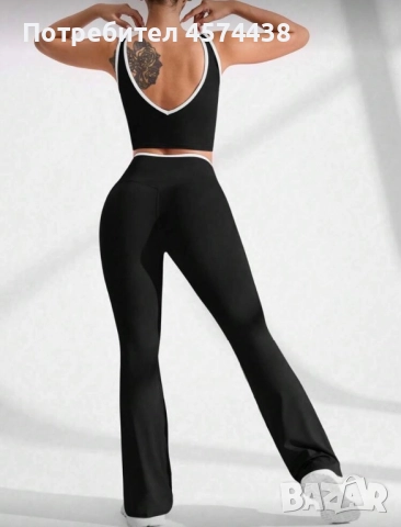 Дамски Спортен Фитнес Комплект Спортна Екипировка за Фитнес М, снимка 11 - Спортни екипи - 52503746