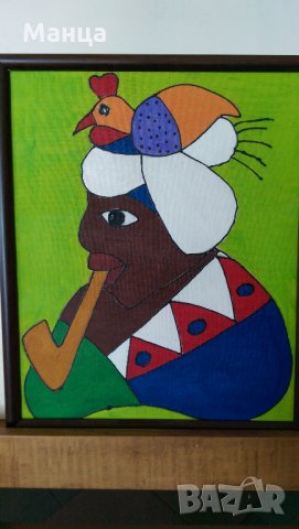 Африкански картини Батик, снимка 5 - Картини - 26585880