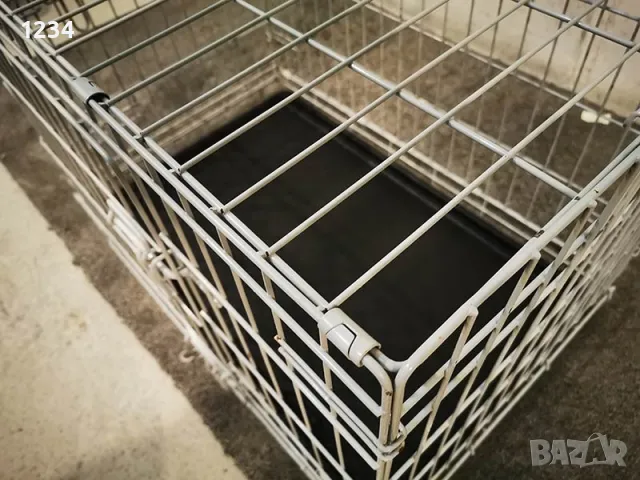 метална сгъваема клетка за куче 77x49x63см за транспорт и стационар, снимка 6 - За кучета - 48961385
