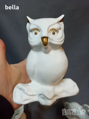 Порцеланова пластика на сова бухал, снимка 1