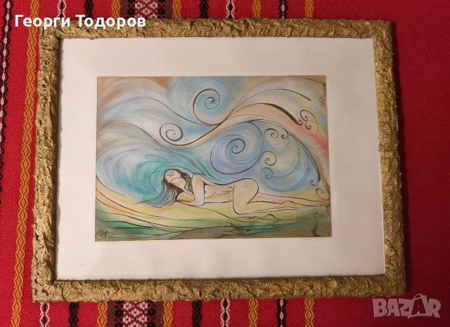 Продавам 2 картини акварел 40 на 30 см с рамка