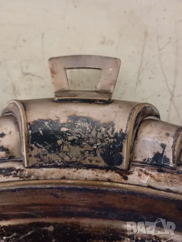 Посребрена лопатка за трохи арт деко, снимка 2 - Други ценни предмети - 49304896