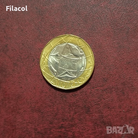 Италия 1000 лири 1998 година