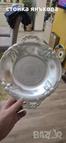 Сребриста фруктиера,купа за плодове , снимка 2 - Декорация за дома - 48030177