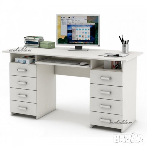 Бюро 143см. със 8 чекмеджета и клавиатура(код-1170), снимка 4 - Бюра - 28543724