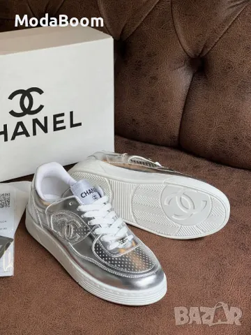 Ch🅰️nel сребристи дамски маратонки , снимка 3 - Маратонки - 48452632