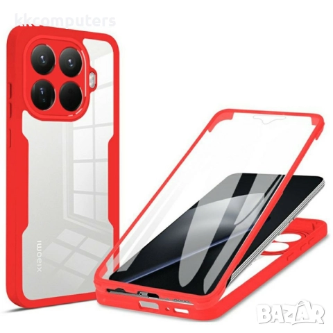 Защитен калъф + PET Протектор за Xiaomi 15T Pro | Акрил + TPU, Прозрачен дизайн, 360° Защита, 6 Цвет, снимка 3 - Калъфи, кейсове - 52360885