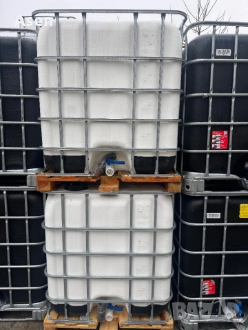 Бидони 1000 литра 1 тон бидон цистерна съд за чиста вода ЧИСТИ КАТО НОВИ С ГРАНЦИЯ , снимка 2 - Напояване - 53419620