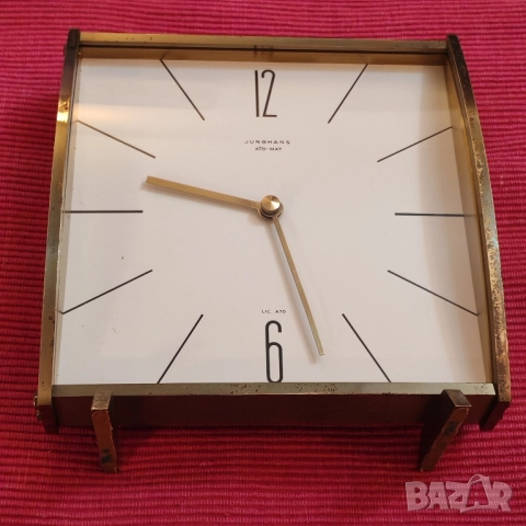 Винтидж настолен часовник JUNGHANS, Германия. , снимка 11 - Стенни часовници - 52525095