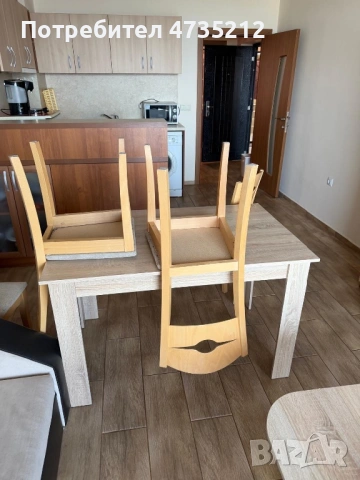 Трапезна маса с 6 стола, снимка 4 - Маси - 53447113