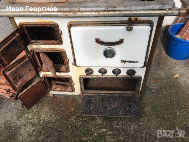 Комбинирана готварска печка ретро на дърва и ток, снимка 2 - Печки, фурни - 44134651