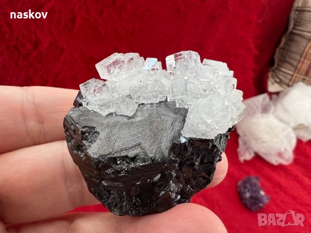 Кристали бруцит, лимонит, родохрозит, титанит, апофилит, ахат, калцит, кварц, снимка 9 - Колекции - 27741580