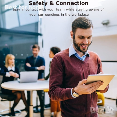 MONODEAL Bone Conduction Слушалки с Микрофон – Bluetooth 5.3, Костна проводимост, Multipoint и Бутон, снимка 5 - Слушалки и портативни колонки - 53167701