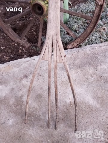 Стара вила за сено, снимка 3 - Антикварни и старинни предмети - 43764697