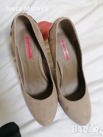 Дамски бежови обувки, снимка 5 - Дамски обувки на ток - 48133061