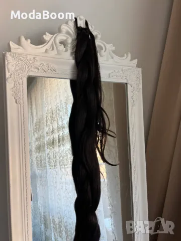 Изкуствена черна коса , снимка 2 - Аксесоари за коса - 48589163