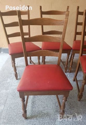 Комплект от 6 стола, бук, снимка 2 - Столове - 50590485