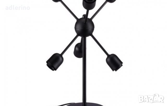 Ретро лампа за маса, 6 рамена, специален дизайн, атрактивна настолна лампа, снимка 2 - Настолни лампи - 34380916
