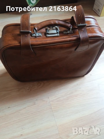 Стар кожен куфар, снимка 2 - Антикварни и старинни предмети - 50484011