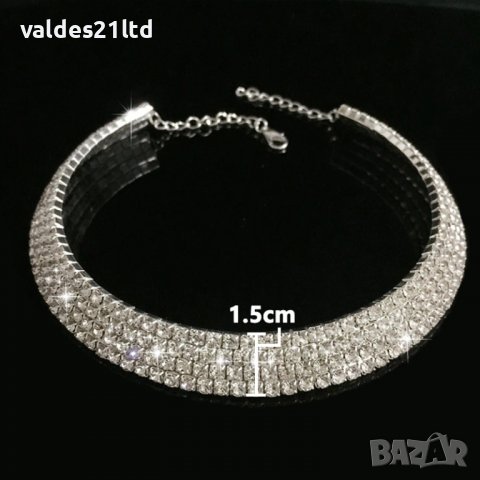 Колие с изкуствени кристали, снимка 6 - Колиета, медальони, синджири - 39314934