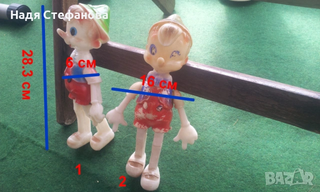 Пластмасова кукла Пинокио от едно време, снимка 3 - Колекции - 53412972