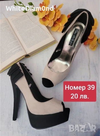 Празнични дамски обувки на ток номер 39 , снимка 5 - Дамски обувки на ток - 52355698
