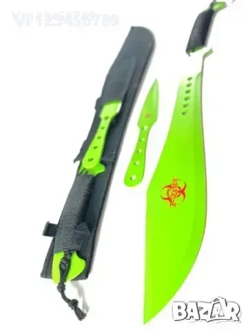 Мачете масивно голямо Zombie Apocalypse killer Green к-кт /1/ 4 бр остриета, снимка 4 - Колекции - 50773009