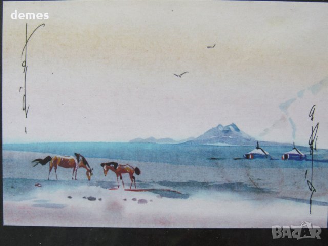  Серия традиционни картини живопис в рамка- Монголия-3, снимка 8 - Картини - 29036188