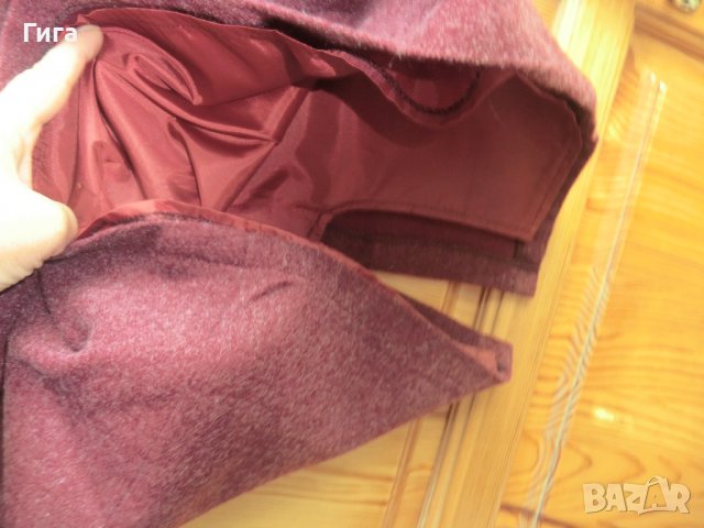 Вишнева права пола за зимата кашмир, снимка 3 - Поли - 37204517