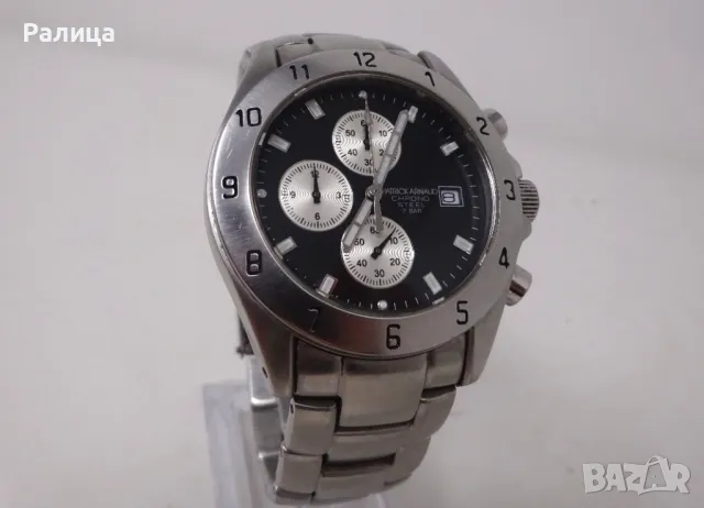 Мъжки кварцов часовни хронограф Patrick Arnaud , снимка 2 - Мъжки - 47427011