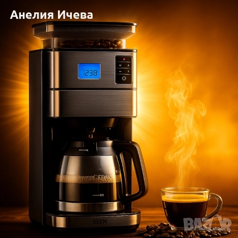 Филтърна кафемашина с мелачка и термо кана, снимка 5 - Кафемашини - 51992339