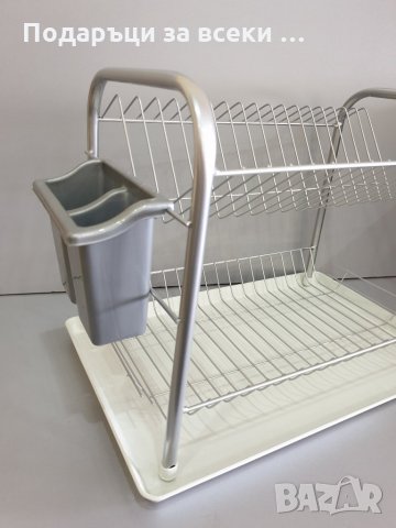 НОВО! Сушилник за чинии  с табла и кошничка, снимка 3 - Сушилници - 28347610